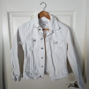 Lucky Brand The Tomboy Trucker white denim jacket